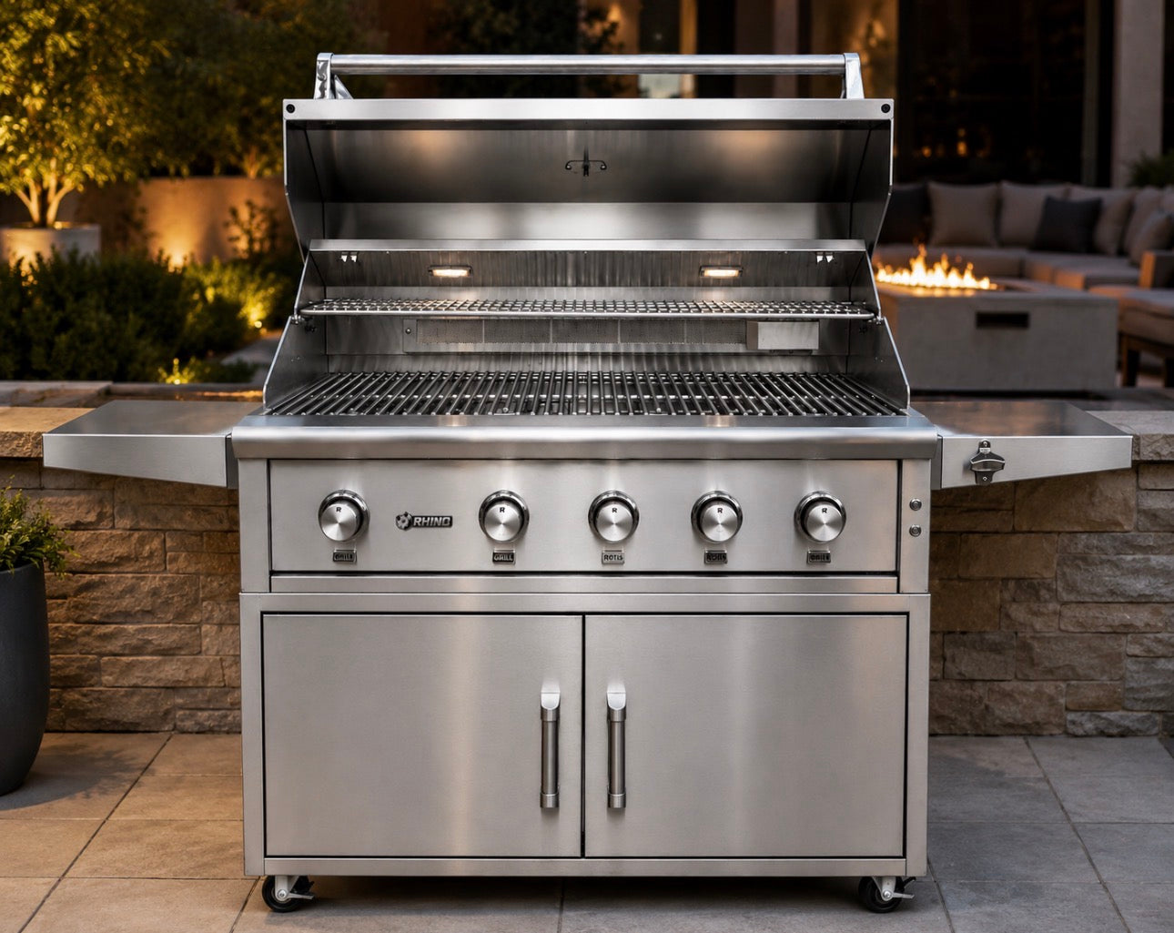 Rhino Reserve 42-inch 4 Burner Built-In Grill with Rear Burner