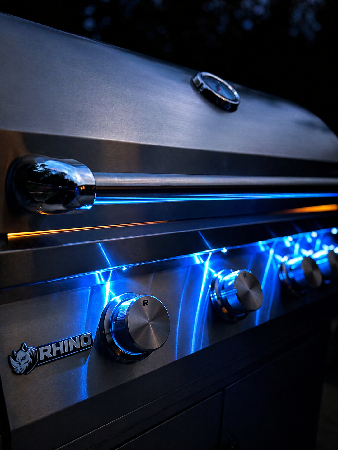 Rhino Pro 40-inch 5 Burner Built-In Grill with Rear Burner