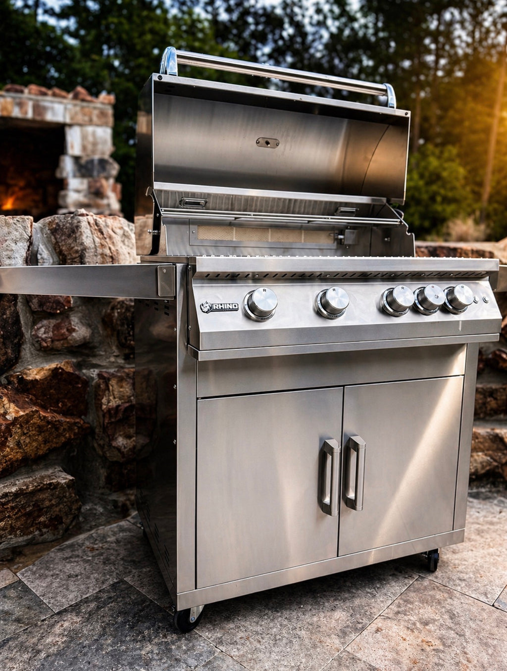 Rhino Pro 40-inch 5 Burner Built-In Grill with Rear Burner
